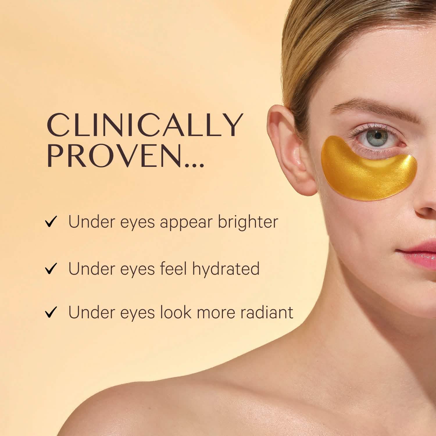 Single Hydra-Bright Gold Eye Mask