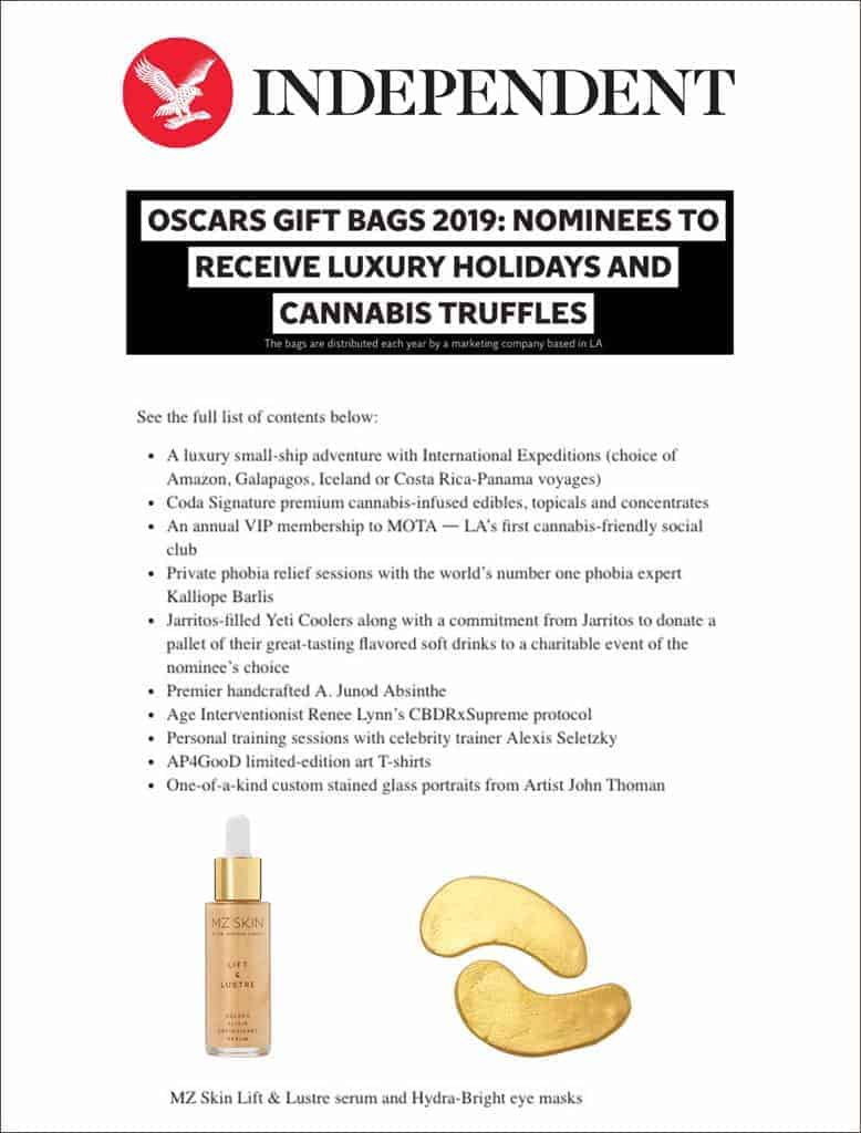 MZ SKIN LIFT & LUSTRE FEATURED ON THE INDEPENDENT