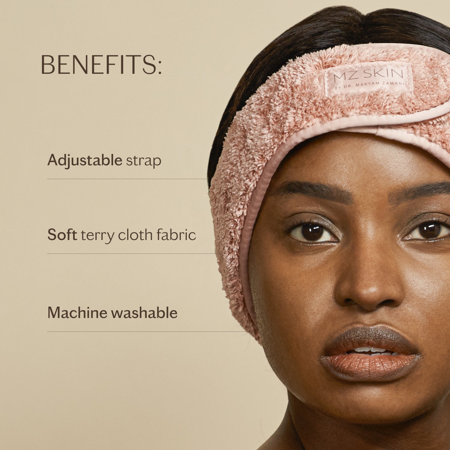 Pink Spa Headband | Soft & Comfortable for Skincare Rituals | MZ SKIN