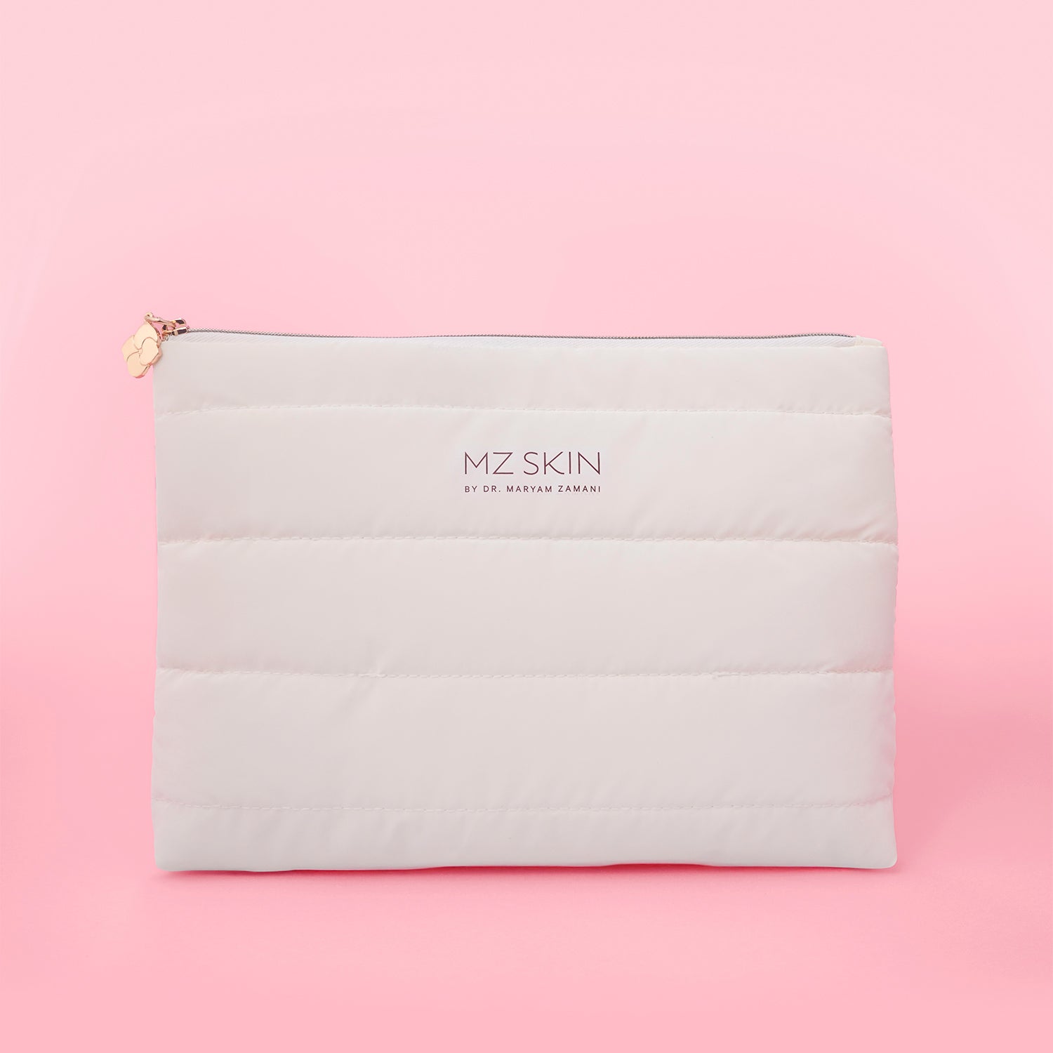 White Quilted Pouch