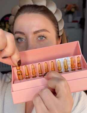 A moment of pure ASMR skincare bliss with @mzskinofficial ✨ The Glow Boost Ampoules are perfect

