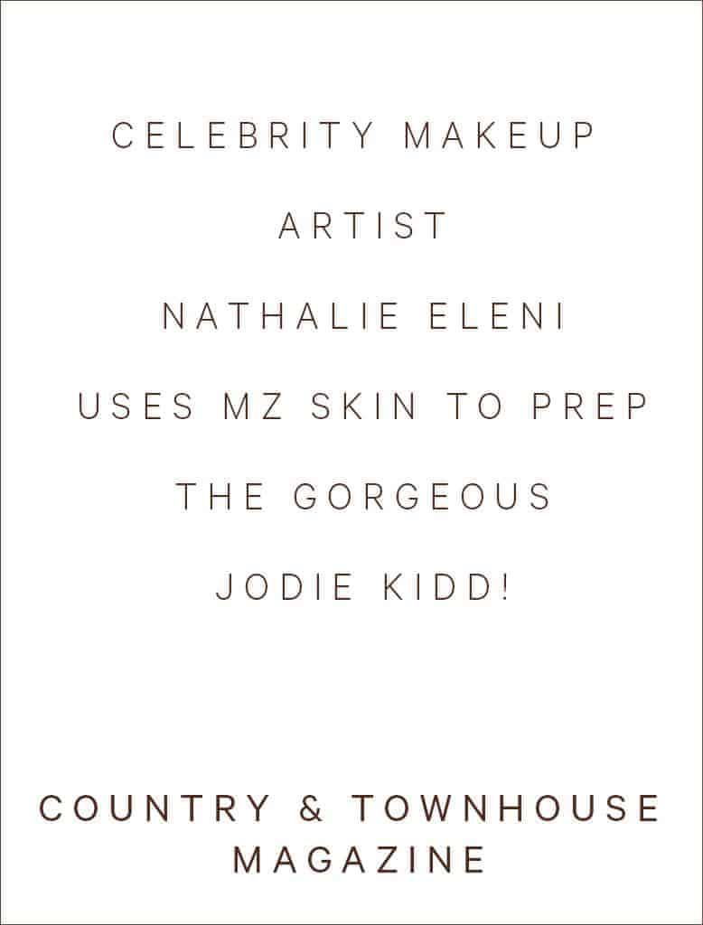 Nathalie Eleni uses MZ skin to prep Jodie Kidd!