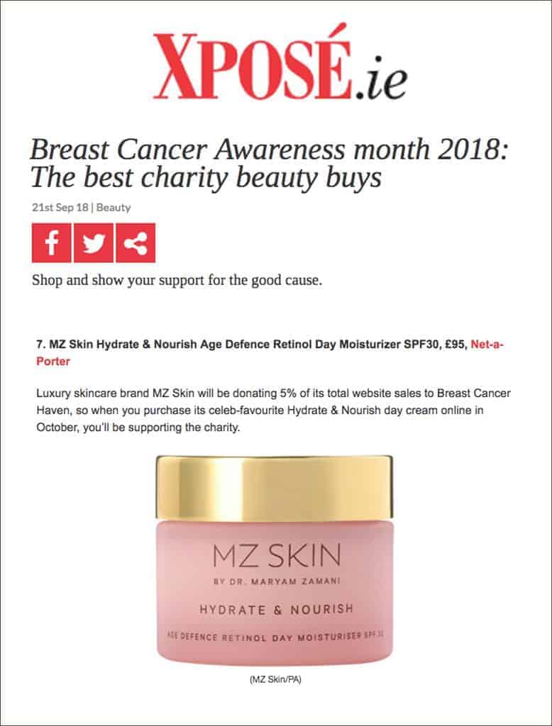 Xposé chooses MZ Skin Best Charity Beauty Buys